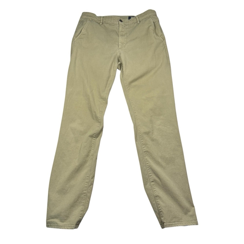 AG Adriano Goldschmied Pants 34x32 Khaki The Marshall Slim Trouser Chino